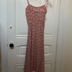 Réalisation Par Floral Slip Mini Dress in Red and Cream